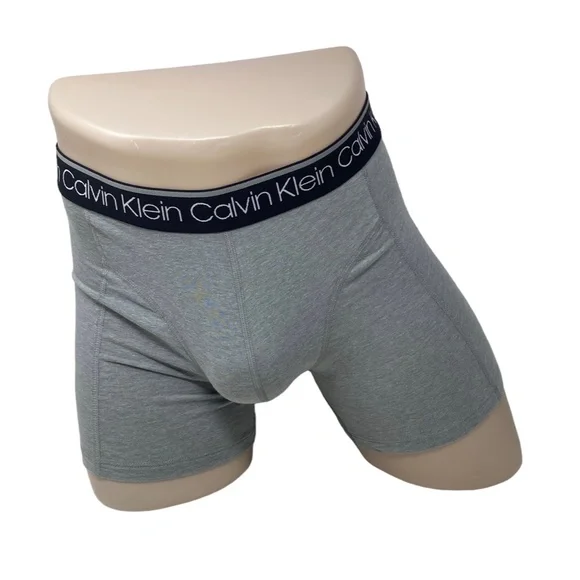 💖MEGA SALE💖Calvin Klein Cotton  Boxer Brief Gray 3 Pack Men Underwear NP242200 - Picture 3 of 7